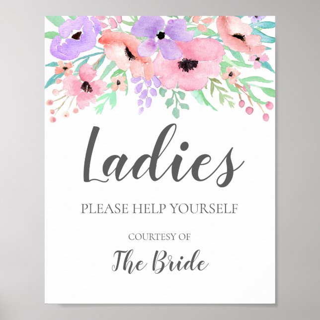 Poster Signal mariage - Panier pour dames (Devant)