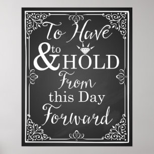 Poster Signal mariage "Pour avoir et tenir à partir de ce