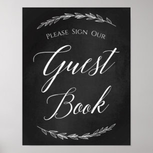 Poster Signal mariage - Signer Notre Livre D'Invité Panne