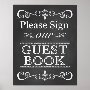 Poster Signal mariage - Signer Notre Livre D'Invité Panne
