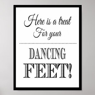 Poster Signal mariage Voici un régal pour vos pieds dansa