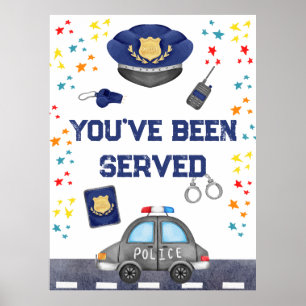 Poster Signal officiel de police de la police de votre se