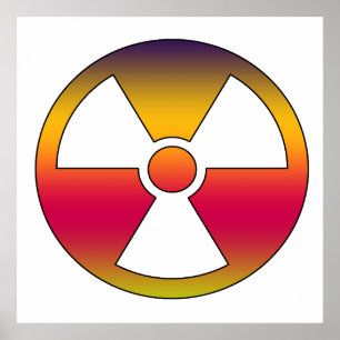 Poster Signal radioactif nucléaire