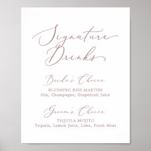 Poster Signal Rose Gold Signature Boissons