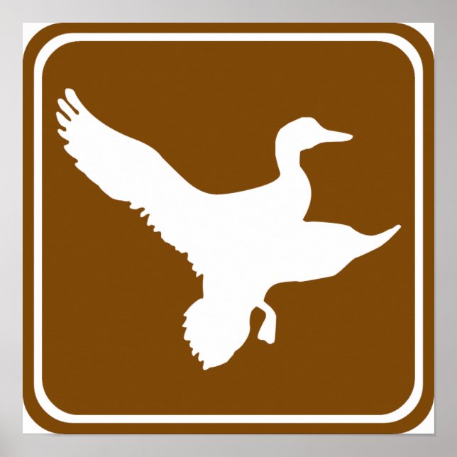 Poster Signal routier de chasse au canard (2) (Devant)