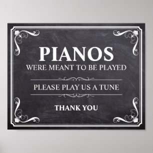 Poster Signal vintage Les pianos étaient destinés