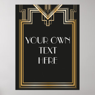 Poster Signalisation personnalisée inspirée de Great Gats