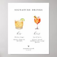 Signature Boissons Mariage - Panneau