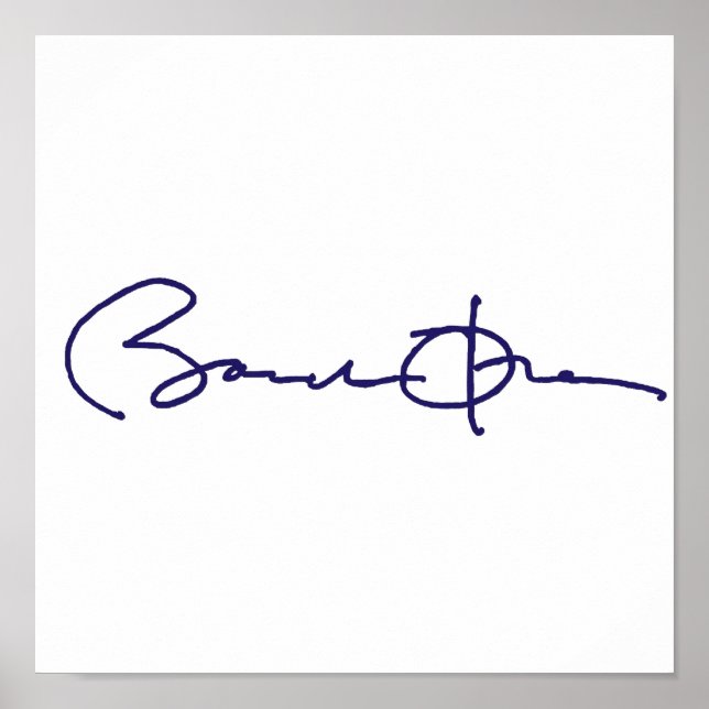 Poster Signature de Barack Obama (Devant)