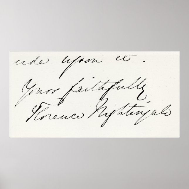Poster Signature de Florence Nightingale (Devant)