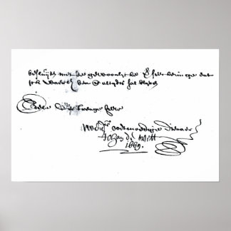 Poster Signature de Johan de Witt