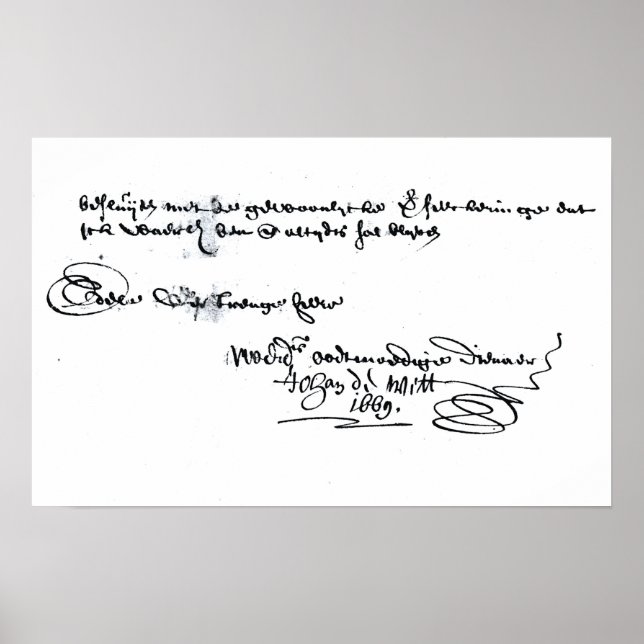 Poster Signature de Johan de Witt (Devant)