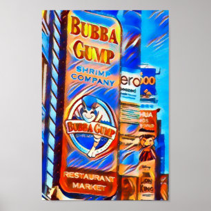 Poster Signature de la Bubba Gump Shrimp Company
