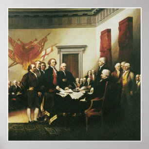 POSTER SIGNATURE DE LA DÉCLARATION D'INDÉPENDANCE