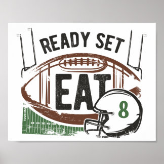Poster Signature de la partie de football personnalisée P