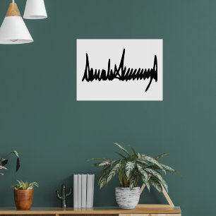 Poster Signature de l'autographe Donald Trump