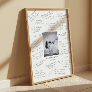 Poster Signature de l'invité du Mariage photo