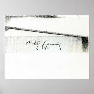 Poster Signature de Nicolaus Copernicus