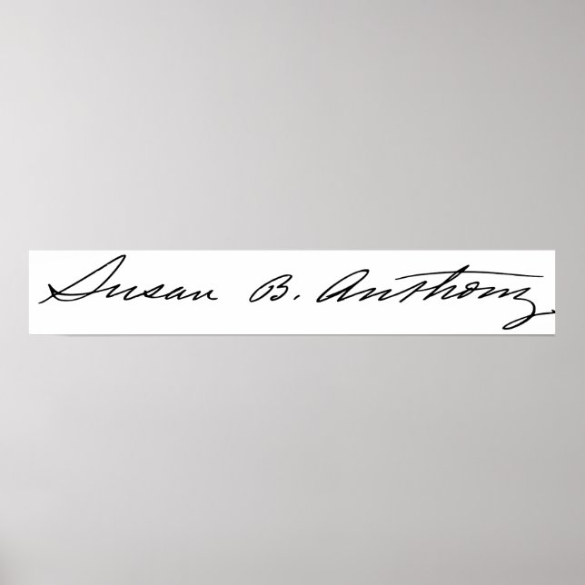 Poster Signature de Suffragette Susan B. Anthony (Devant)