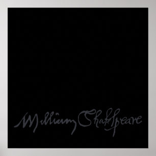Poster Signature de William Shakespeare