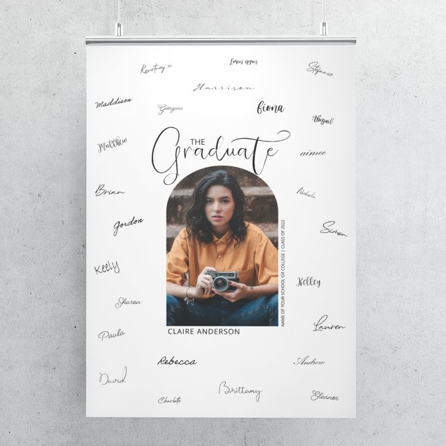 Poster Signature du diplôme d'études supérieures en photo (Créateur téléchargé)