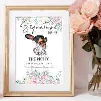 Signature Mariage de chien Dachshund Signet boisso