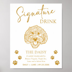 Poster Signature Mariage de chien personnalisée Signet de