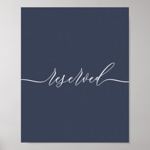 Poster Signature Navy Simple Unique Réservé