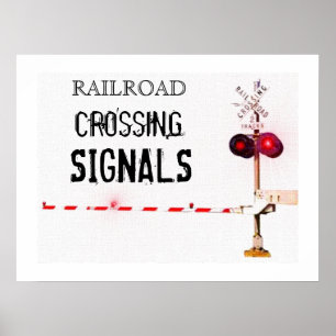 Poster Signaux de croisement de chemin de fer