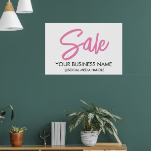 Poster Signe à grande vente Nom commercial des magasins d