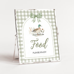 Poster SIGNE ALIMENTAIRE En vichy Canard Mallard
