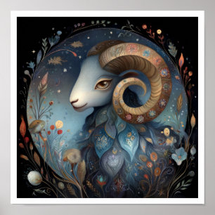 Poster Signe astrologique Bélier Zodiaque Céleste