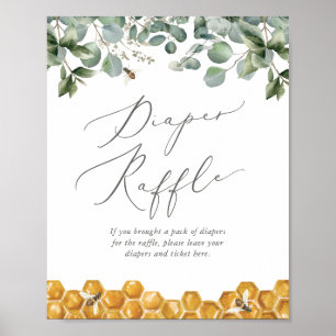 Poster SIGNE Baby shower Bee Greenery
