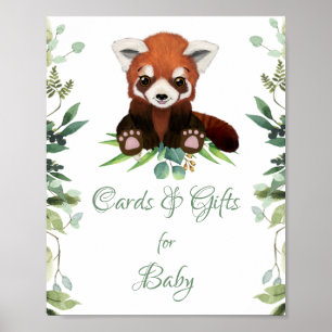 Poster SIGNE baby shower Cadeaux & Cartes Panda Rouge Our
