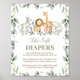 Poster SIGNE Baby shower des plongeurs nocturnes de la Ju