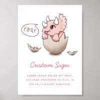 SIGNE Baby shower Dinosaure Rose