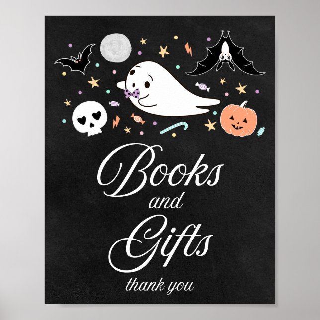 Poster SIGNE Baby shower Halloween Livres et Cadeaux (Devant)