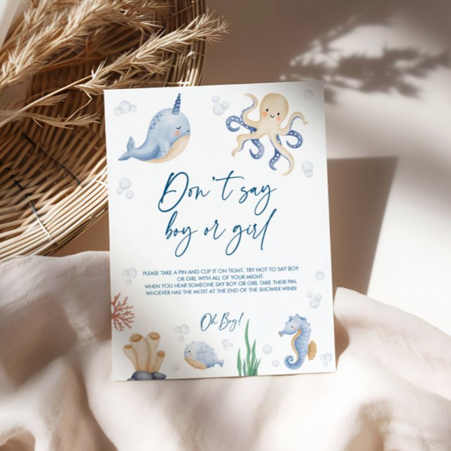 Poster SIGNE Baby shower Océanique (Créateur téléchargé)