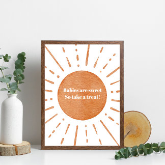 Poster SIGNE Baby shower Sun Boho