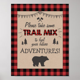 Poster Signe Barre de mixage Signal Lumberjack panneau ta