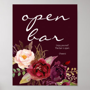 Poster SIGNE BURMANDE MARsalA Floral Open Bar