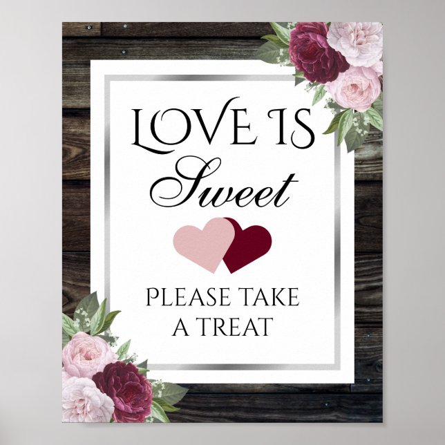 Poster SIGNE BURMANDE Rustique ET Mariage ARGENT BAIGNE (Devant)