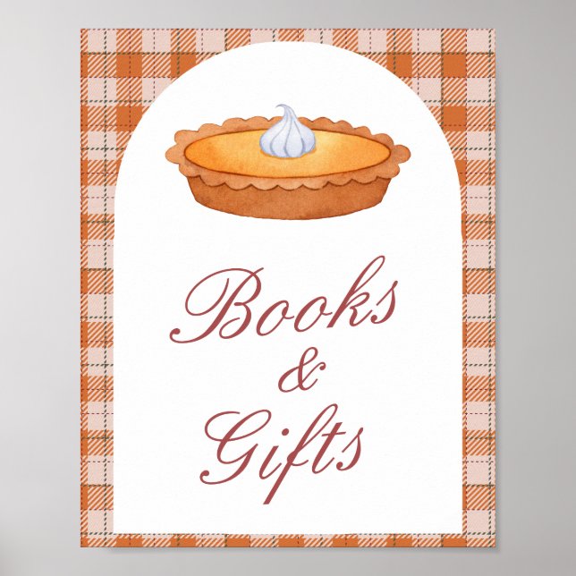 Poster Signe Cutie Baby shower à tarte Livres & Cadeaux (Devant)