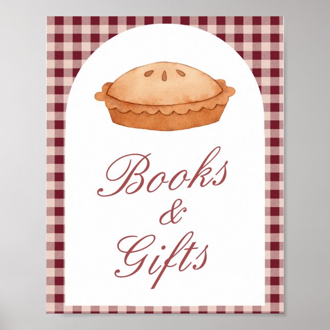 Poster Signe Cutie Baby shower à tarte Livres & Cadeaux (Devant)