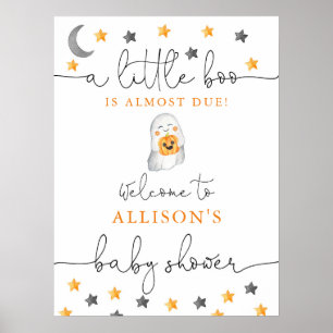 Poster Signe d'accueil Halloween neutre pour le baby show
