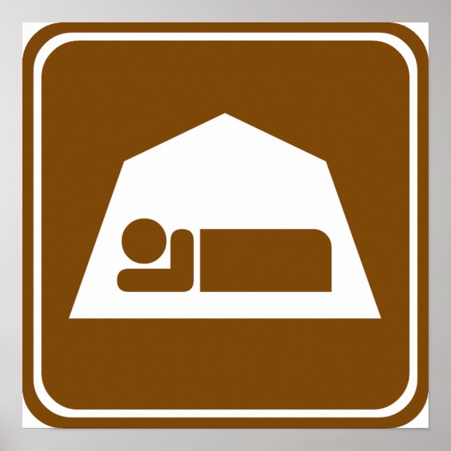 Poster SIGNE D'AUTOROUTE DU Camping (Devant)