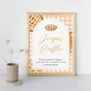 Poster Signe de Baby shower à tarte Little Cutie
