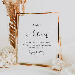Poster SIGNE DE Baby shower DE CHASSE DE BAIN STELLA