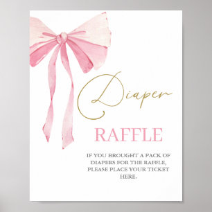Poster Signe de Baby shower de fille de de la ceinture r