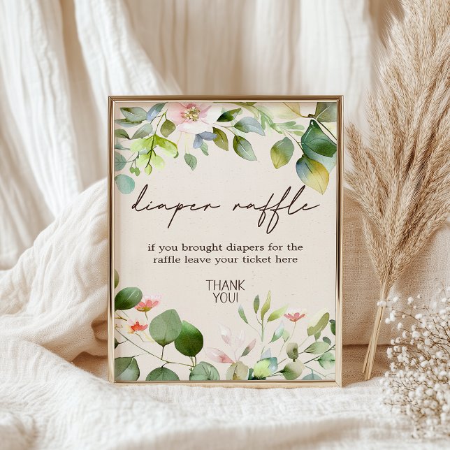 Poster SIGNE DE Baby shower Déchets de bois Animaux (Créateur téléchargé)